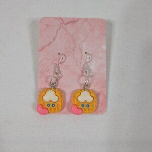 Handmade Waffle Earrings